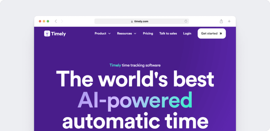 Timely homepage