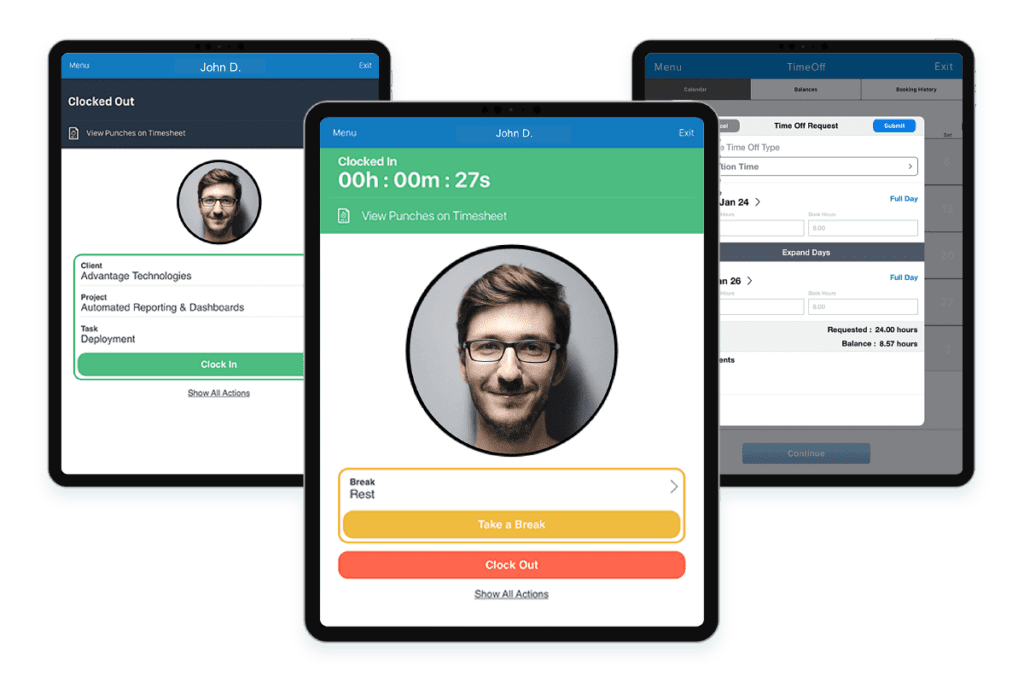 Replicon Employee Time Clock