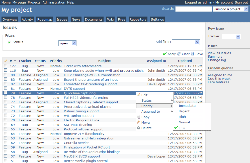 redmine учет времени