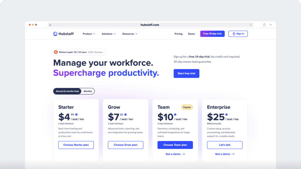 hubstaff.com-pricing