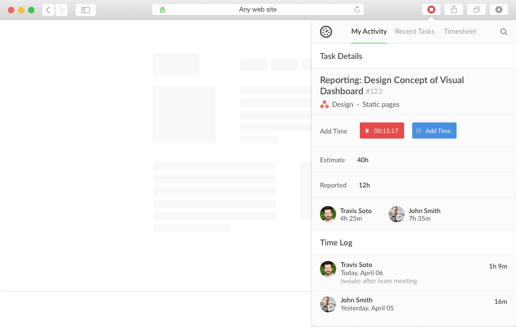 everhour browser time tracking