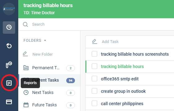 accessing reports on time doctor