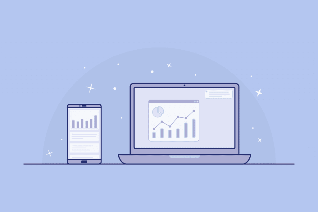 analytics in mobile and laptop