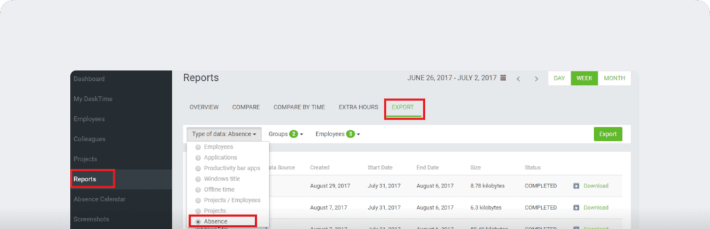 desktime reports