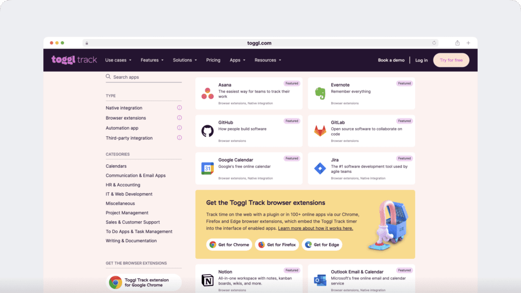 Toggl integration