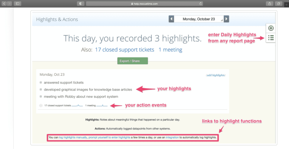RescueTime Project Management