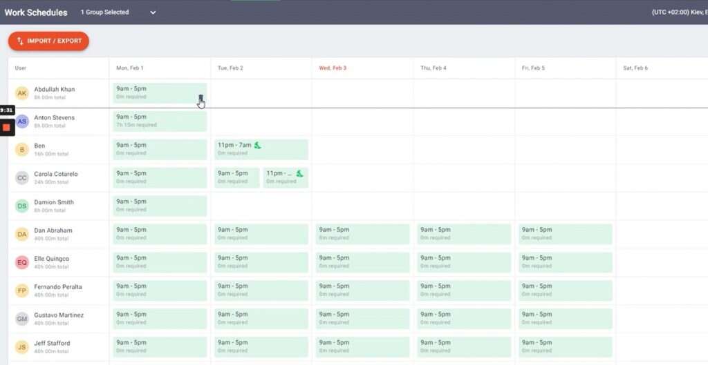 Time Doctor Work Schedules