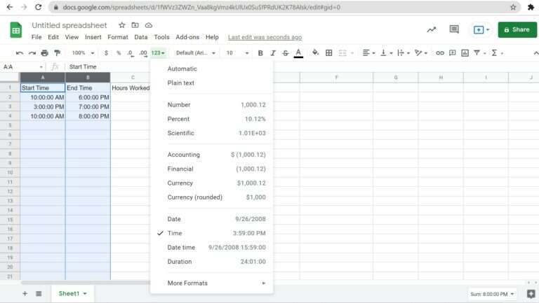 How to use Google Sheets time tracking (pros, cons, tools)