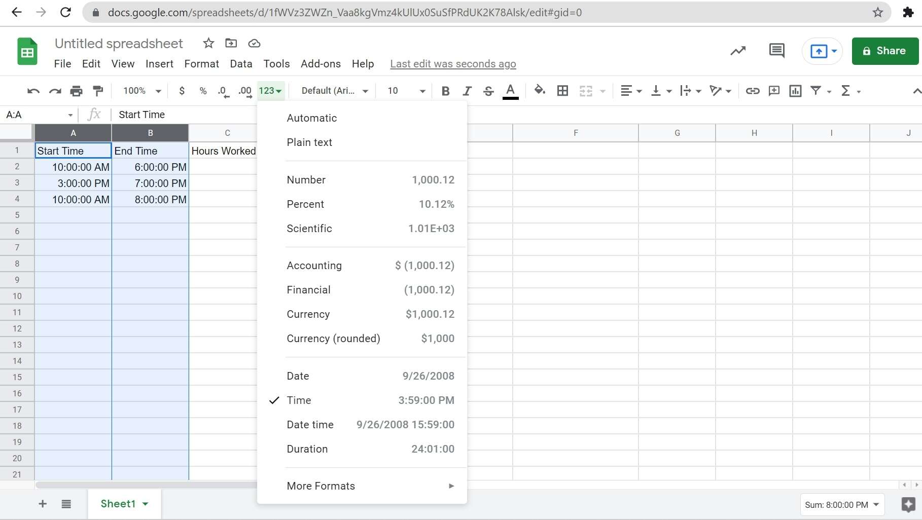 How to use Google Sheets time tracking (pros, cons, tools)