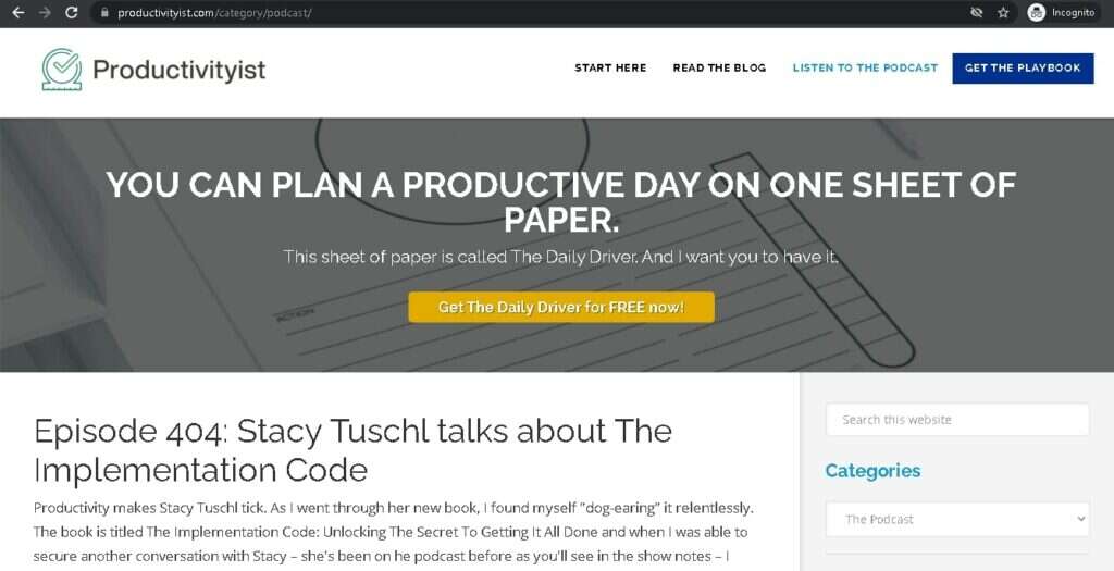 The Productivityist Podcast