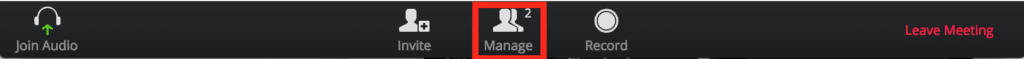 manage participants in zoom