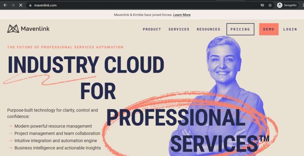 mavenlink homepage