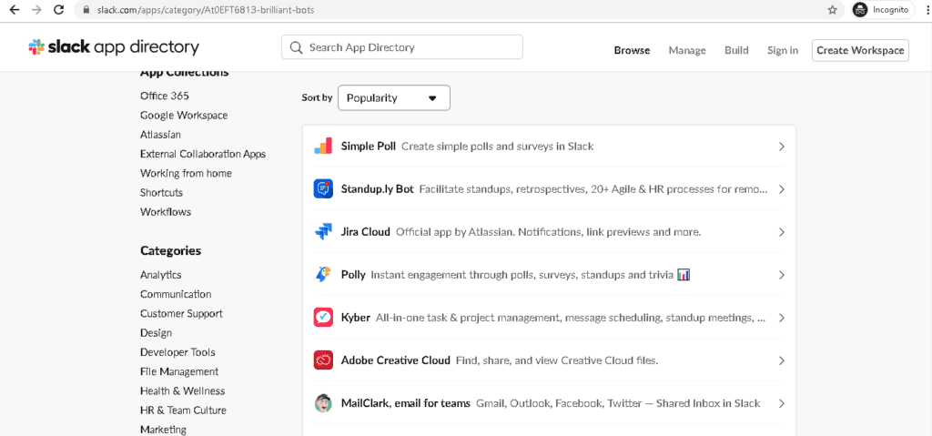 slack app directory