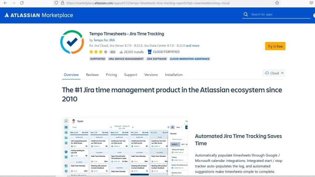 tempo timesheets
