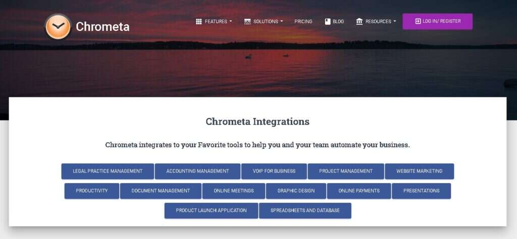 chrometa integrations