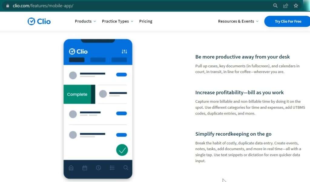 clio mobile app