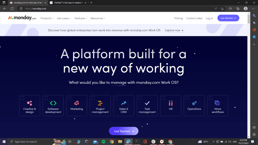 monday.com homepage
