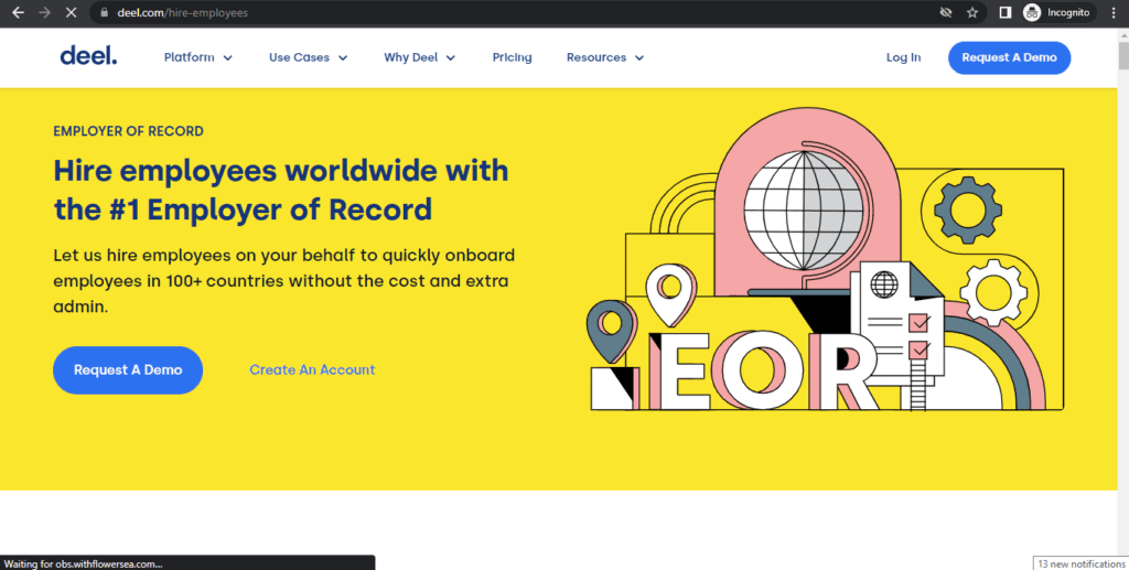 Deel EOR homepage