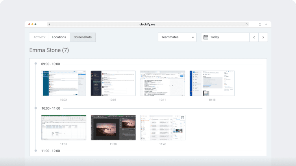 Clockify productivity monitoring