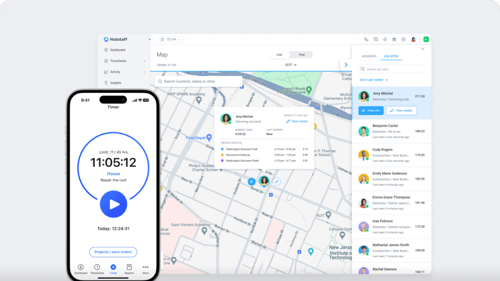 Hubstaff gps tracking