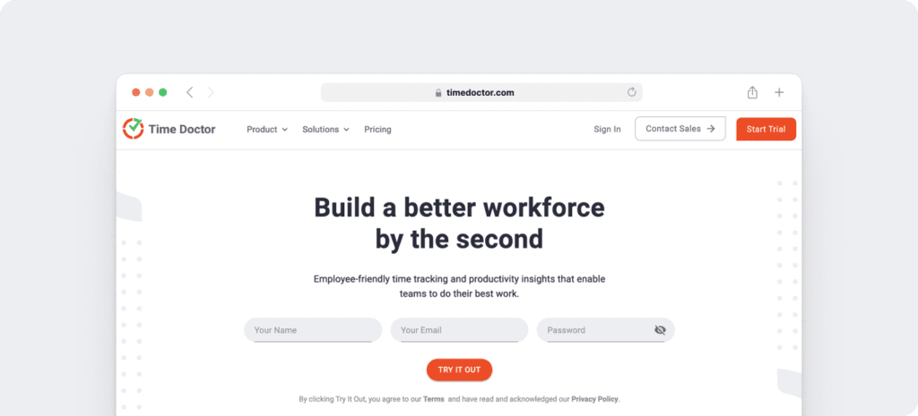 Time Doctor Homepage