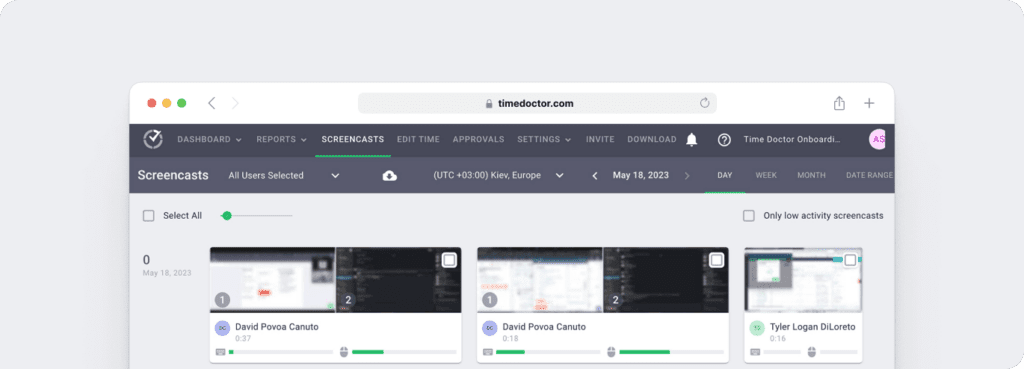 Time Doctor screencasts
