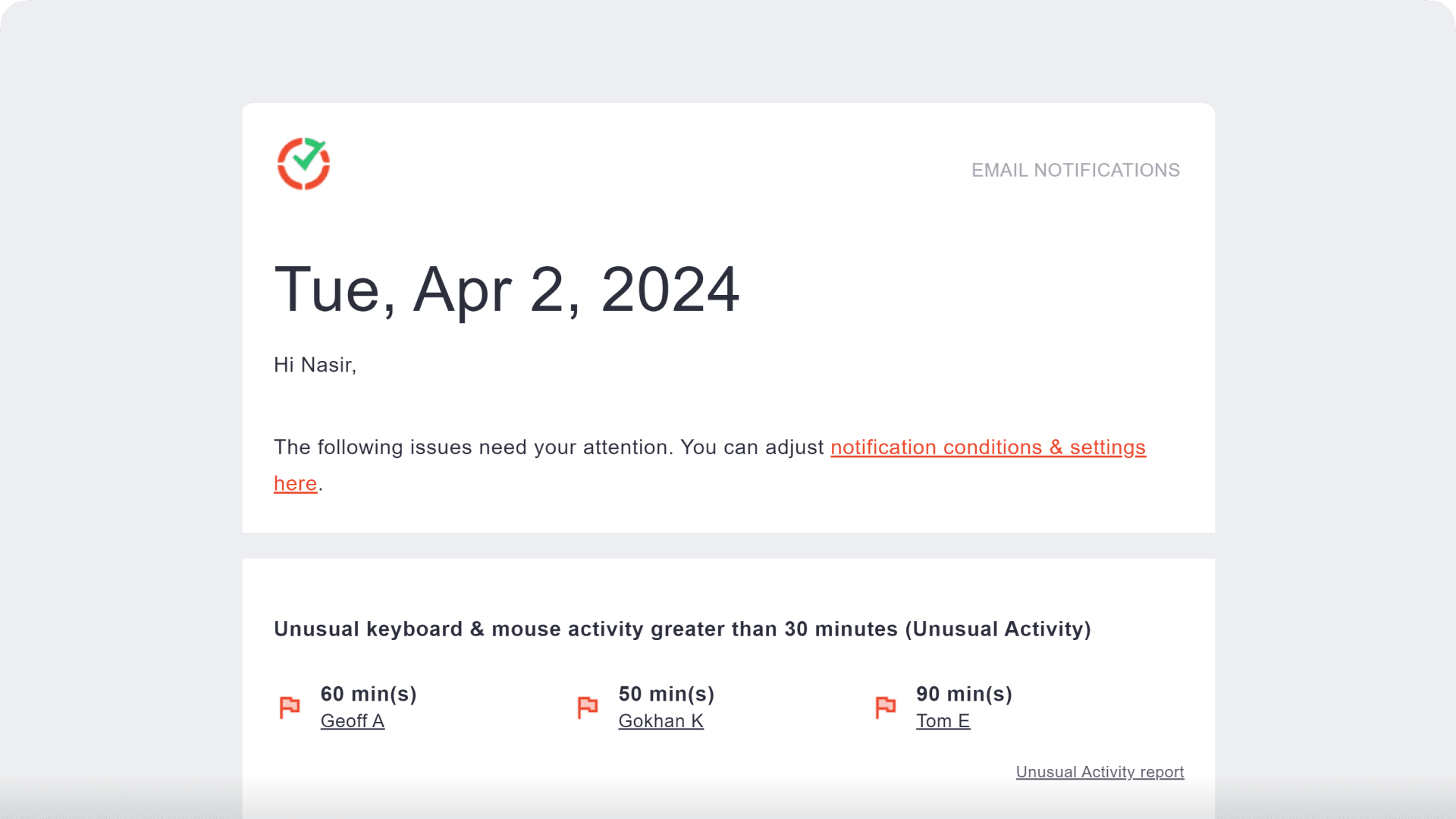 Get better team insights with our improved email notifications
