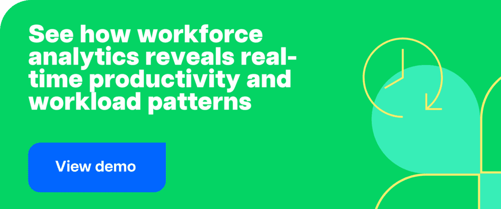 See how workforce analytics reveals real-time productivity and workload patterns 1