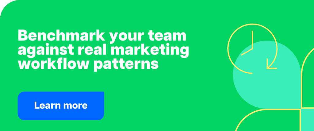 Benchmark your team against real marketing workflow patterns