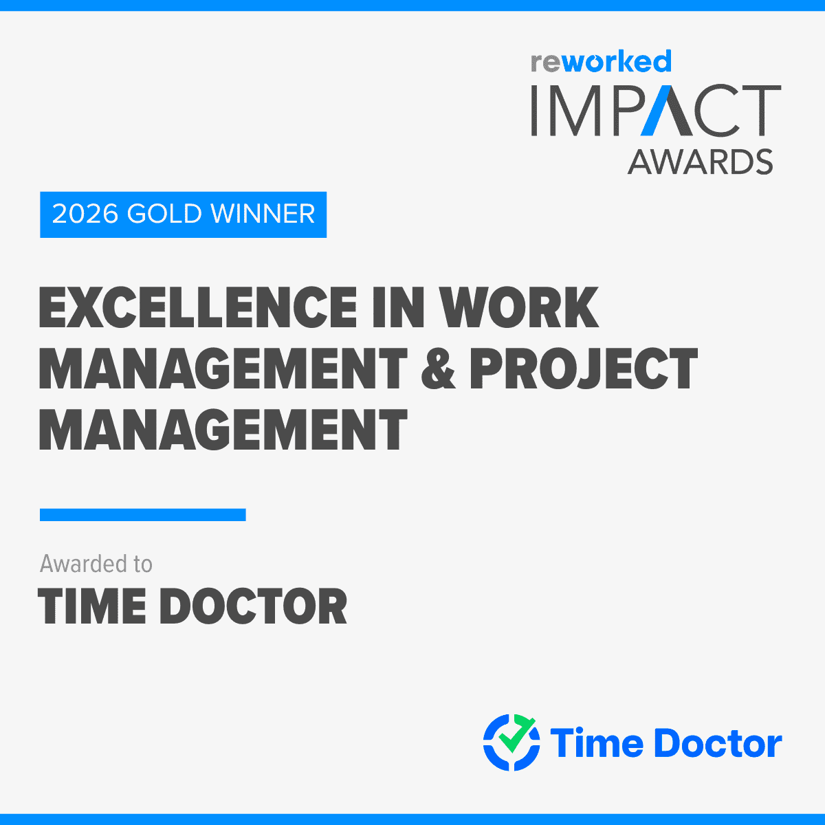 Excellence in Work Management & Project Management - GOLD
