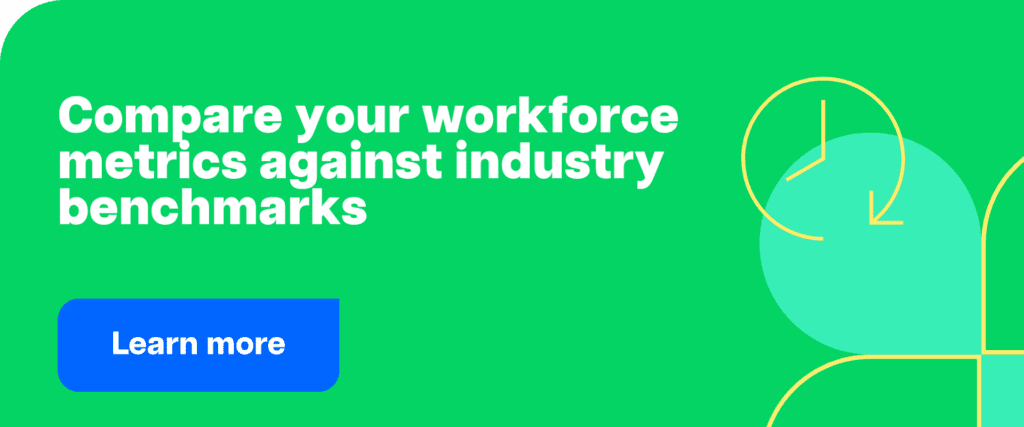 Compare your workforce metrics against industry benchmarks