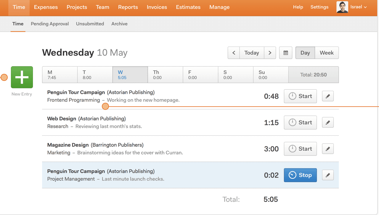 harvest time tracking