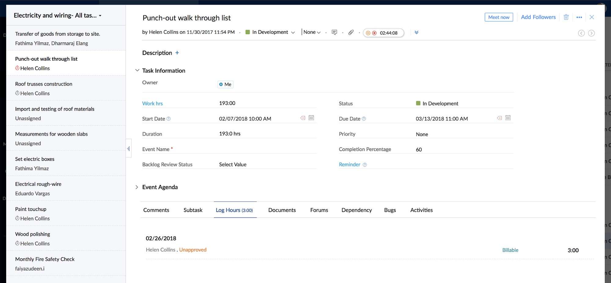 zoho project workflow
