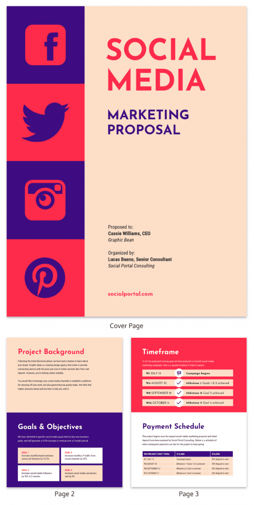 social media marketing proposal