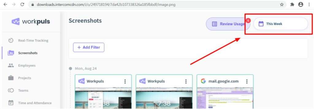 Workpuls Screenshot Monitoring