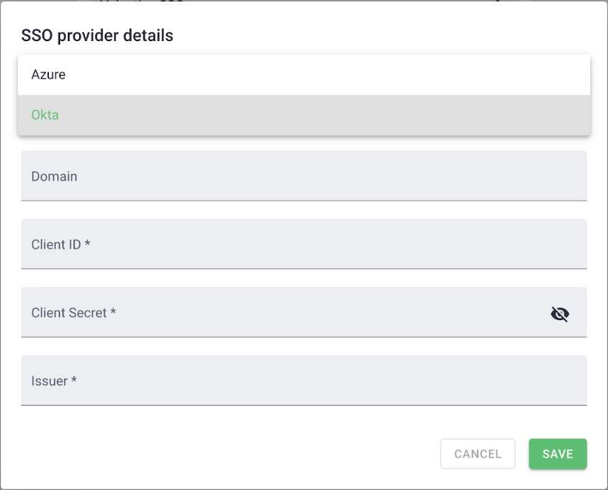 SSO Provider details