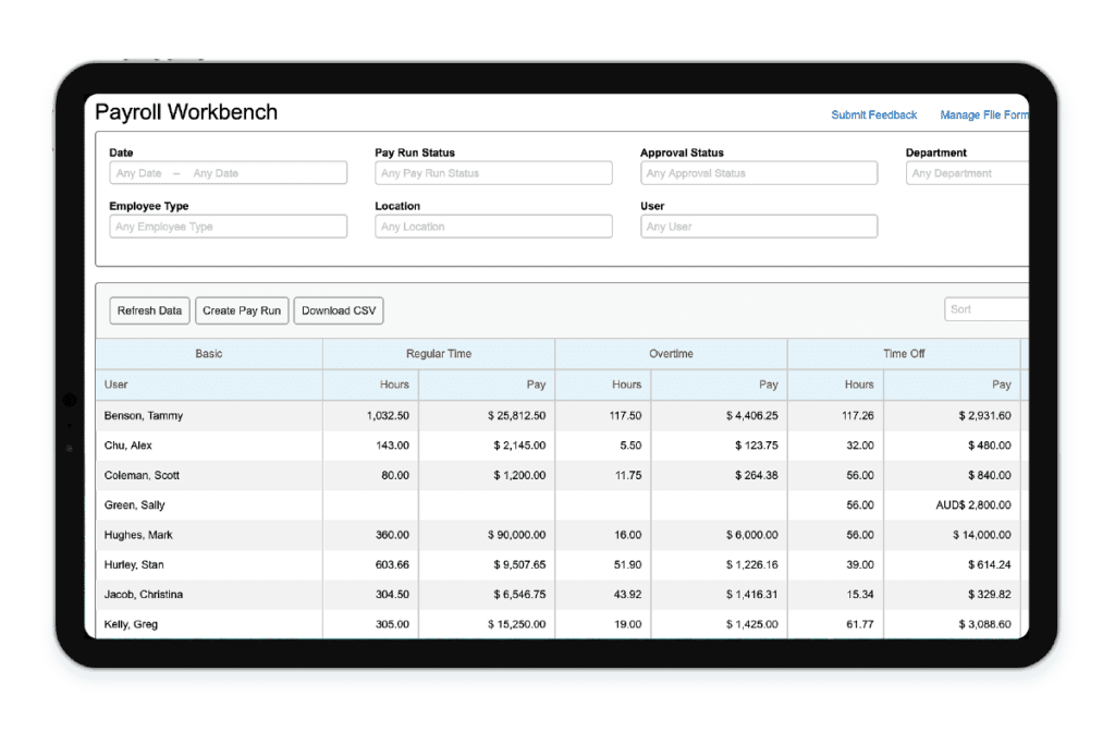 Replicon Payroll Management
