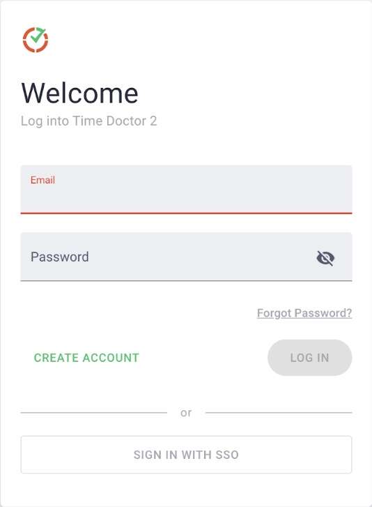 time doctor sign in with SSO