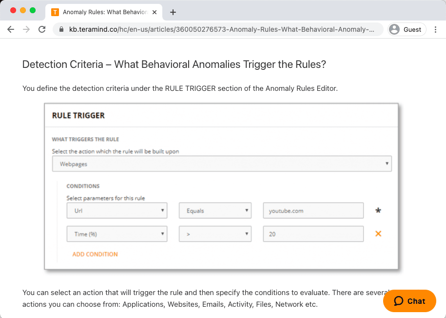 Teramind User Behavior