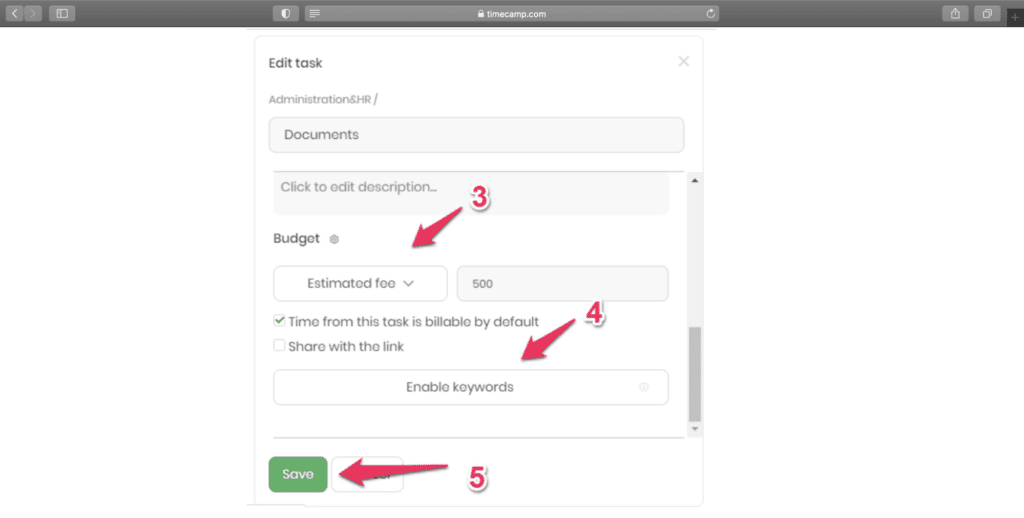 TimeCamp Project Management