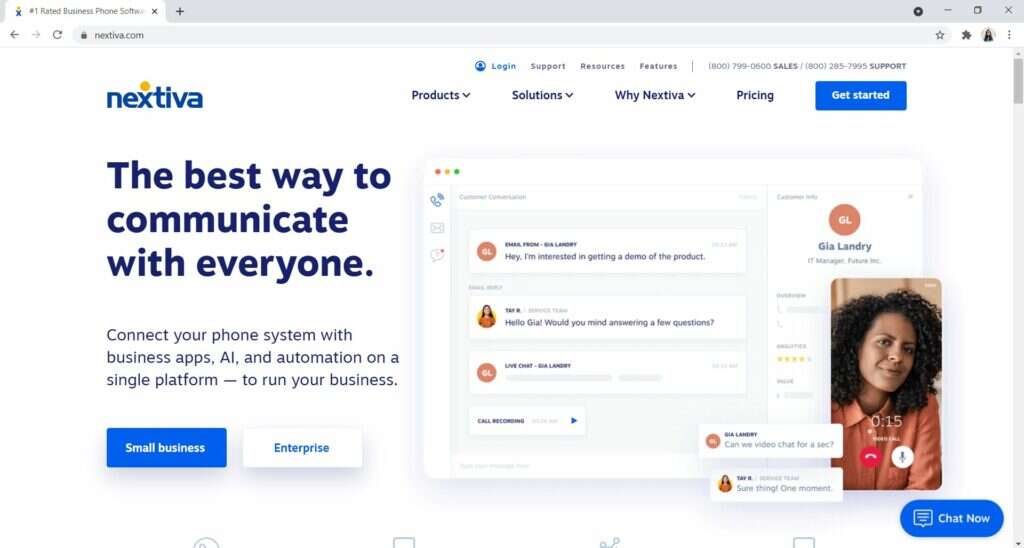 nextiva homepage