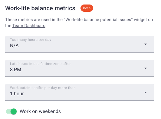 work-life balance metrics