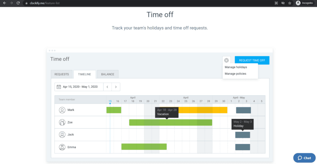 Clockify Leave Management