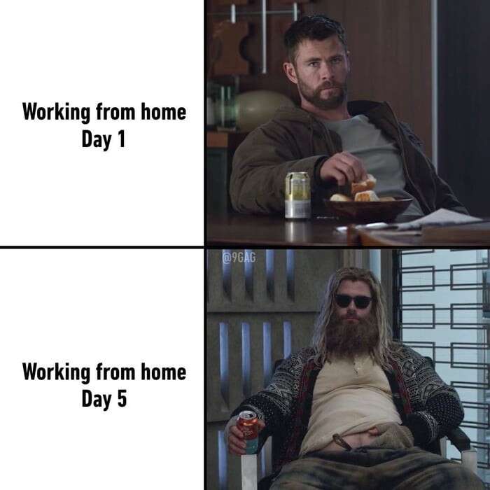 WFH Day 1 vs Day5