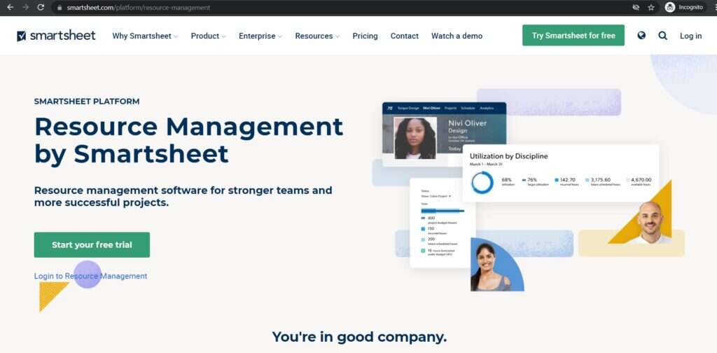 resource management by smartsheet