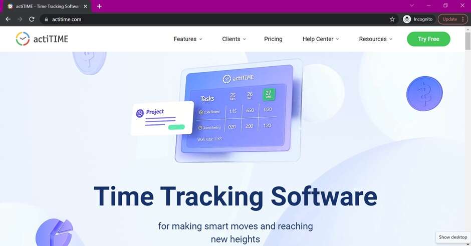 actitime time tracking software