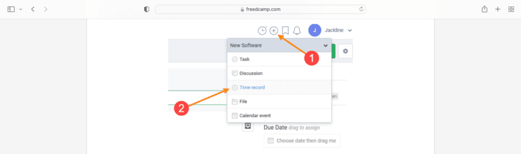 Quick Add Timer - Freedcamp