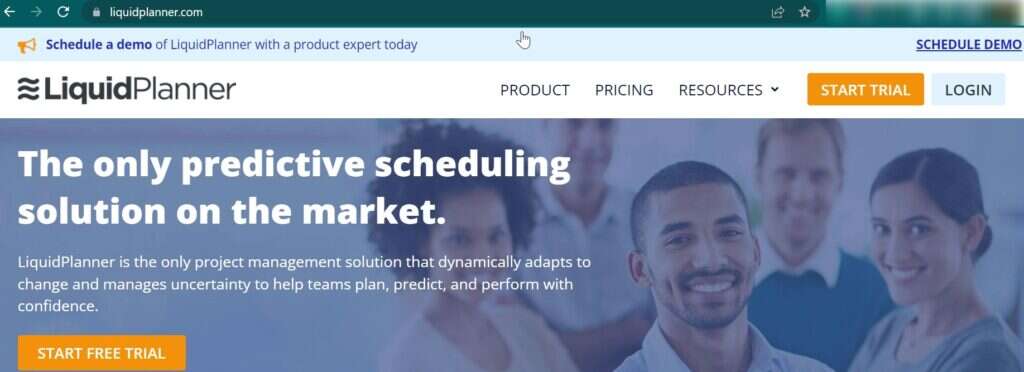 liquidplanner homepage