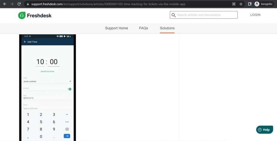 Manual Time Entries with Freshdesk
