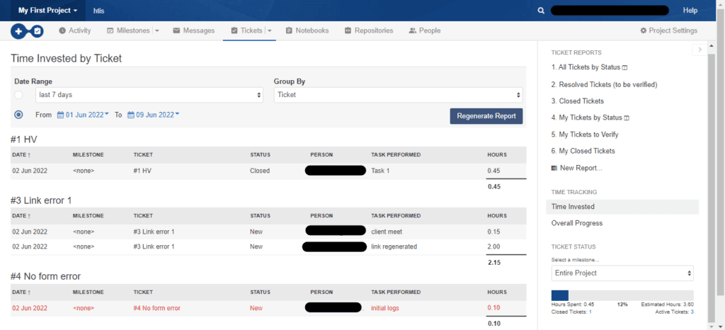 Unfuddle Time Invested